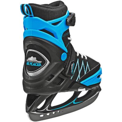 lake placid monarch kids ice skates black and blue