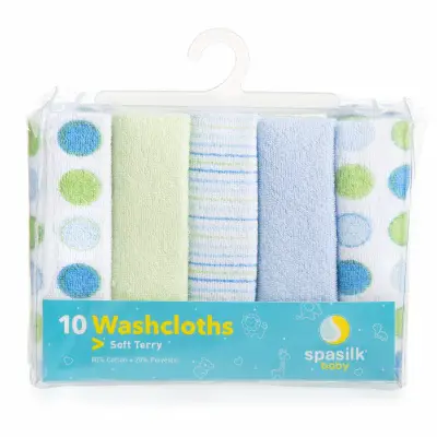 spasilk soft terry baby washcloths pack