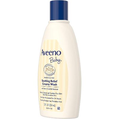 aveeno baby soothing relief creamy baby wash for eczema right side