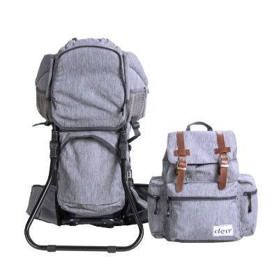 clevr urban explorer baby carrier for hiking grey set