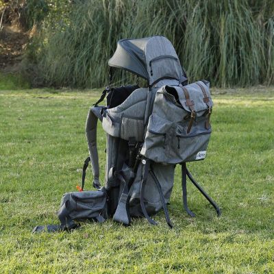 clevr urban explorer baby carrier for hiking grey field