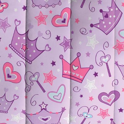 Dream Factory Purple Princess Hearts best kids bedding pattern