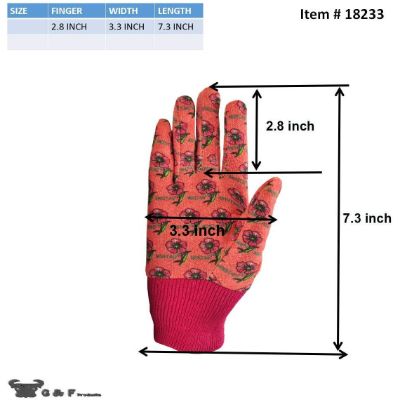 g & f gloves kids garden tools set dimensions