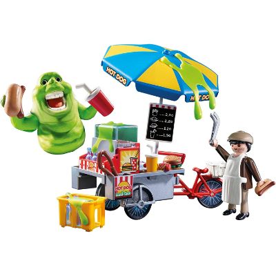 playmobil ghostbusters slimer hot dog stand design