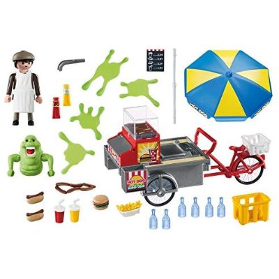 playmobil ghostbusters slimer hot dog stand pieces