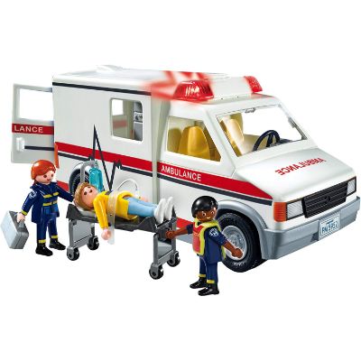 playmobil rescue ambulance and figures