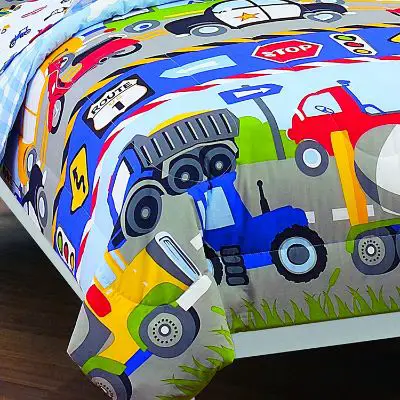 dream factory trucks tractors kids’ bedding corner