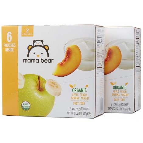 mama bear organic stage 2 baby yogurt pack