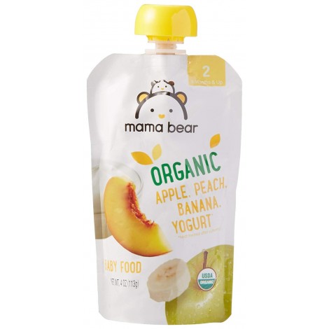mama bear organic stage 2 baby yogurt pouch