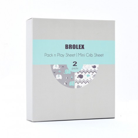 brolex stretchy fitted pack n play sheets box