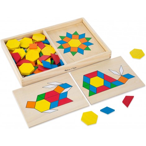 melissa & doug pattern blocks & boards montessori toys