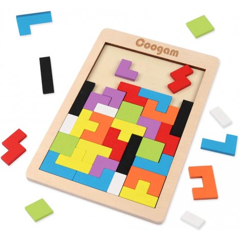 wooden tetris puzzle montessori toys