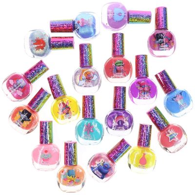 Deluxe Set Nail Polish for Kids with Glitter dreamworks trolls polish set two