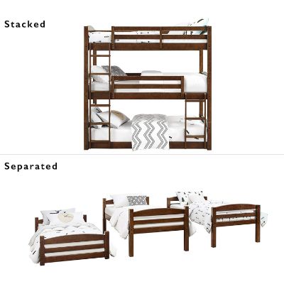 dorel triple bunk and loft bed for kids full