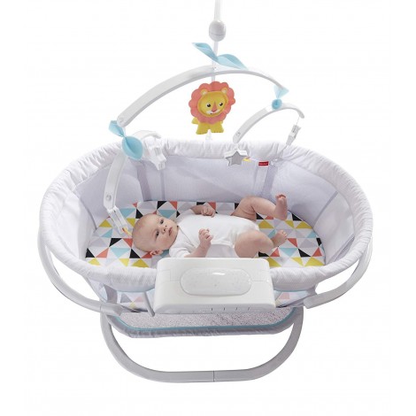 fisher price soothing motions bassinet top view