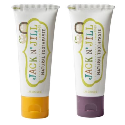 jack n' jill natural banana & black currant toddler toothpaste