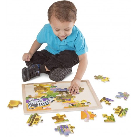 melissa & doug african plains jigsaw puzzle for kids playtime