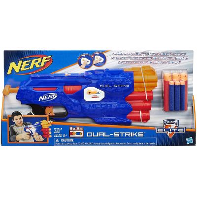 nerf n-strike elite dual strike blaster nerf gun package