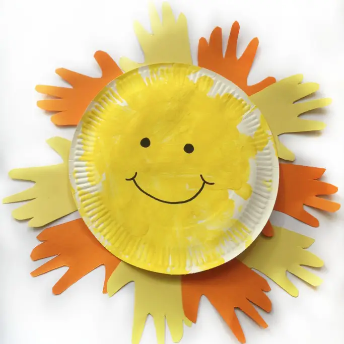 paper plate sun