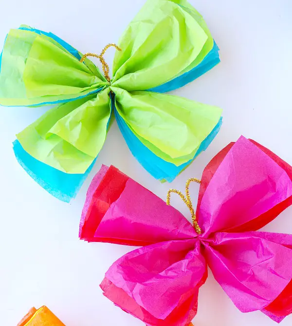 tissue paper butterflies