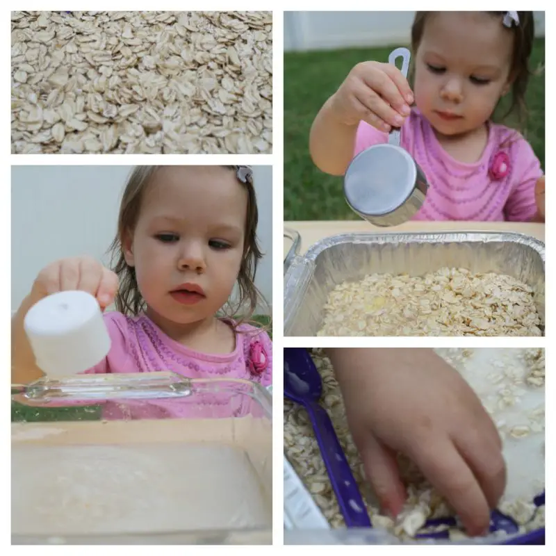 wet and dry sensory play