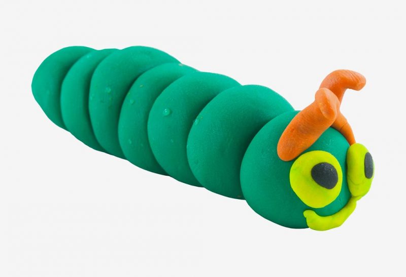 DIY clay caterpillar