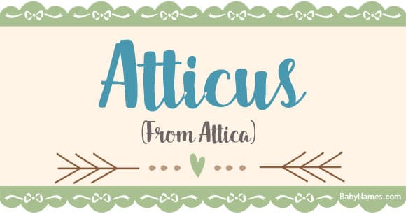 atticus middle name for boys