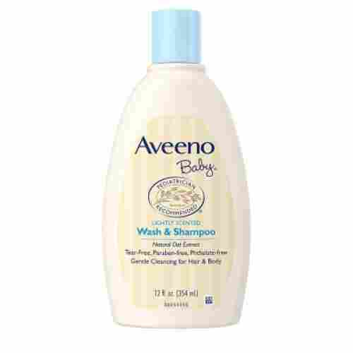 aveeno natural oat extract 18 fl. oz Bbaby wash for eczema display