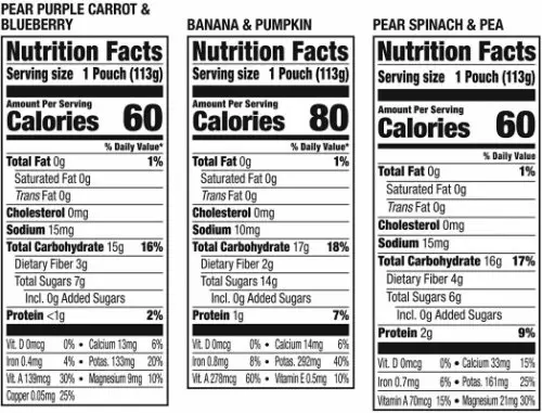 plum organics baby food pouch ingredients