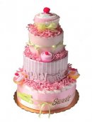 baby diaper cake Cupcake (pink)