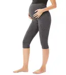 Women Maternity Over The Belly Active Lounge Comfy Capri Yoga Pants