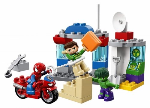 super heroes spider-man & hulk lego duplo pieces