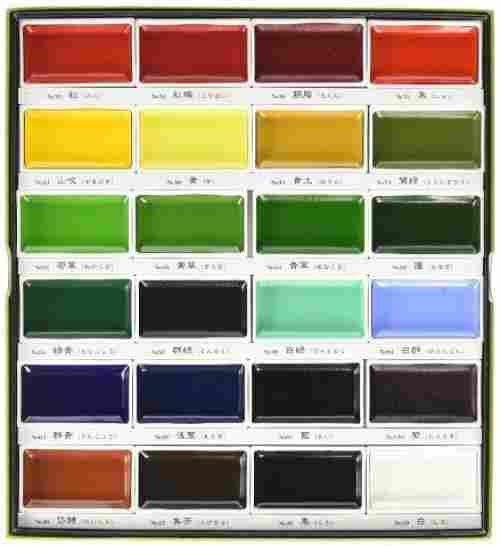 kuretake gansaitambi watercolor paint set