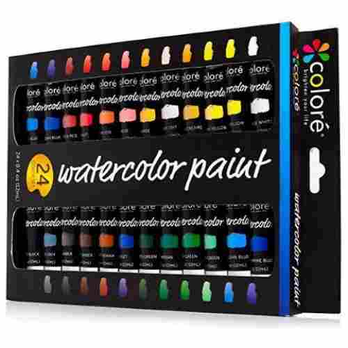 colore 24 watercolor paint set