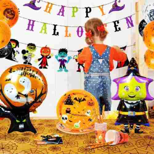 party for kids 91 pieces halloween decorations pack