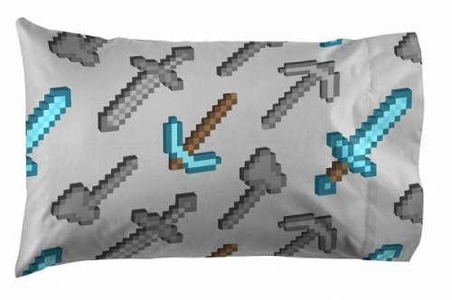 jay franco minecraft isometric kids’ bedding pillow