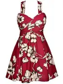 cocopear elegant crossover maternity swimsuit floral