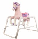 lacey talking plush spring rocking horse pink