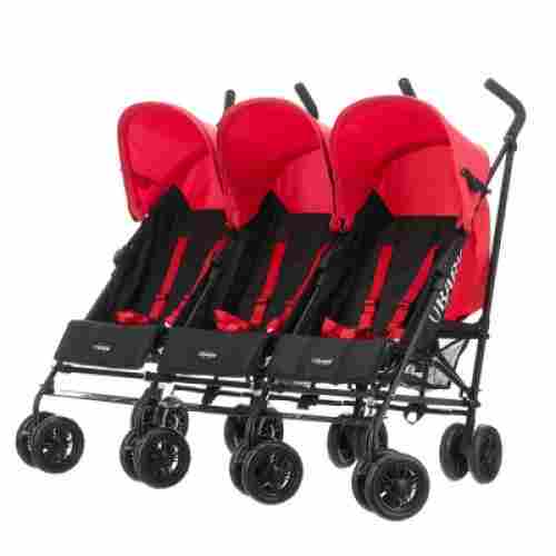 obaby mercury triplet stroller red