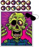 pin the eyeball on the zombie halloween game
