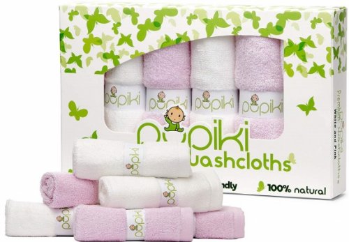 pupiki baby washcloths pink