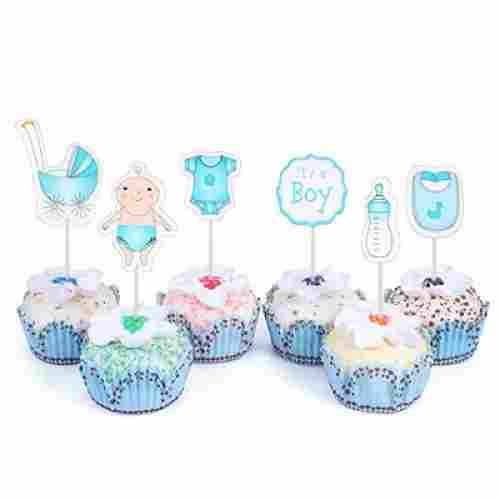 Quotidian Baby Shower Cupcake Toppers 