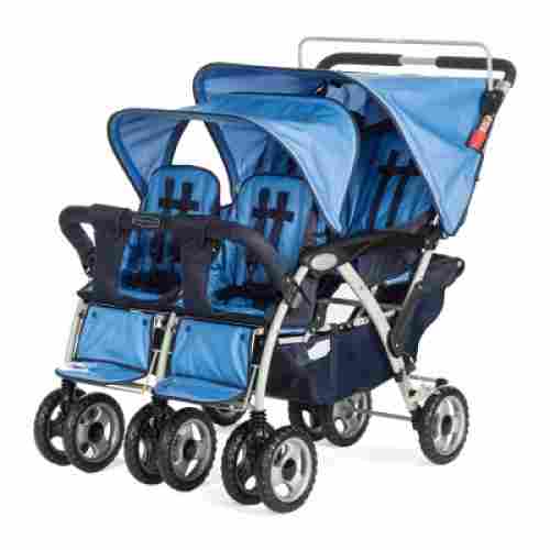 childcraft sport quad triplet stroller blue