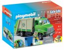 playmobil green recycling truck box