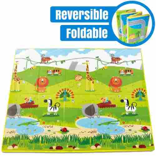 hape foldable reversible baby playmat design