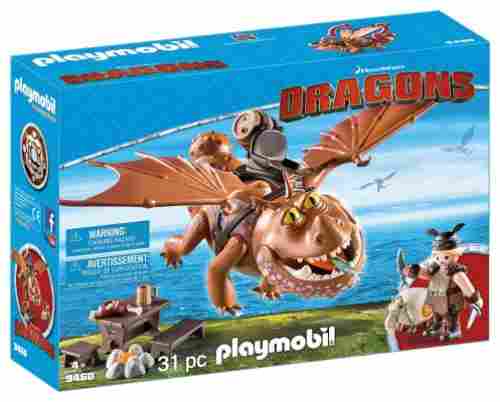 PLAYMOBIL Fishlegs + Meatlug how to train your dragon toys