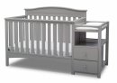 delta children birkley crib with changing table grey