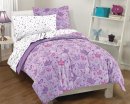 dream factory purple princess hearts kids bedding design