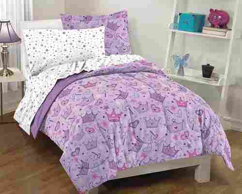 dream factory purple princess hearts kids bedding design