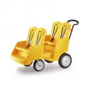 foundations gaggle multi-passenger triplet stroller yellow